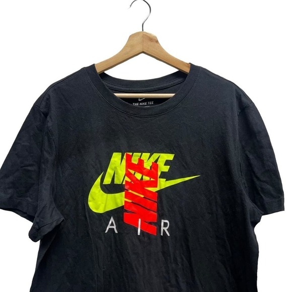 Nike Air Classic Logo Graphic T-Shirt‎ The Nike Tee Neon Retro Size Large - Picture 2 of 6